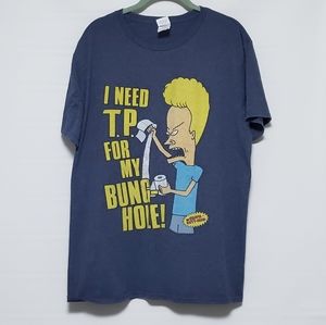 Beavis & Butthead TP For My Bunghole vintage Large short sleeve tshirt bungholio